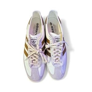 Adidas Women's White and Tan Sneakers